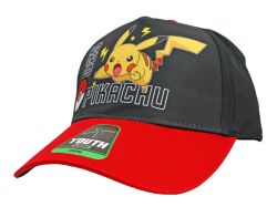 POKEMON -  BLACK YOUTH CAP WITH PIKACHU AND POKEBALL