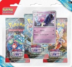 POKEMON -  COURONNE STELLAIRE - BLISTER DE 3 PAQUETS - FORGELINA (FRENCH) SV7 -  ÉCARLATE ET VIOLET