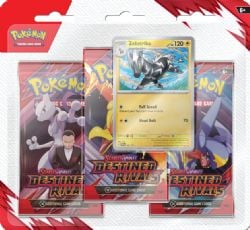 POKEMON -  DESTINED RIVALS - 3 PACKS BLISTER - ZEBSTRIKA (ENGLISH) SV10 -  SCARLET & VIOLET
