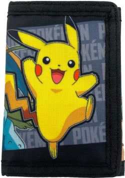 POKEMON -  EVOLVED STARTERS WITH PIKACHU TRIFOLD WALLET
