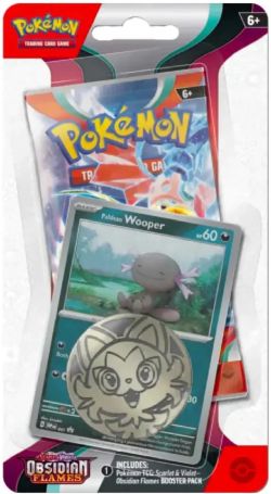 POKEMON -  OBSIDIAN FLAMES CHECKLANE BLISTER PACK - PALDEAN WOOPER (ENGLISH) SV3 -  SCARLET & VIOLET