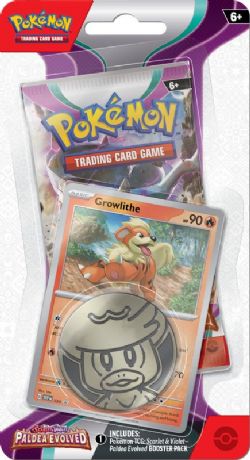 POKEMON -  PALDEA EVOLVED CHECKLANE BLISTER PACK - GROWLITHE (ENGLISH) SV2 -  SCARLET & VIOLET