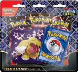 POKEMON -  PALDEAN FATES - SHINY GREAVARD TECH STICKER COLLECTION 3 PACKS BLISTER (ENGLISH) SV4.5 -  SCARLET & VIOLET