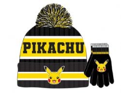 POKEMON -  PIKACHU KNIT HAT AND GLOVES