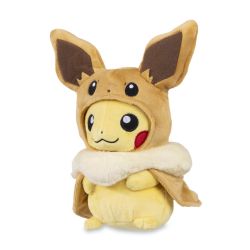 POKEMON -  PLUSH PIKACHU WITH EEVEE CAPE -  POKEMON CENTER