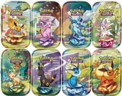 POKEMON -  PRISMATIC EVOLUTIONS - MINI TIN - RANDOM VARIATION (ENGLISH)***LIMIT OF 2 ITEMS PER CUSTOMER*** SV8.5 -  SCARLET & VIOLET