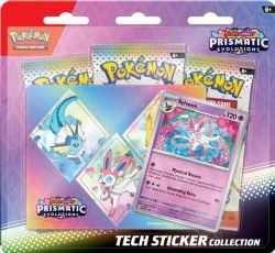 POKEMON -  PRISMATIC EVOLUTIONS - SYLVEON TECH STICKER COLLECTION -3 PACKS BLISTER (ENGLISH)***LIMIT OF 1 BLISTER PER CUSTOMER*** SV8.5 -  SCARLET & VIOLET