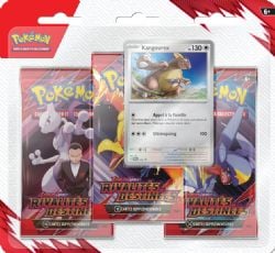 POKEMON -  RIVALITÉS DESTINÉES - BLISTER DE 3 PAQUETS - KANGOUREX (FRENCH) SV10 -  ÉCARLATE & VIOLET