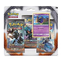 POKEMON SUN AND MOON -  BLISTER PACK (3P10 + 1 CARD COSMOG + 1 COIN) -  BURNING SHADOWS