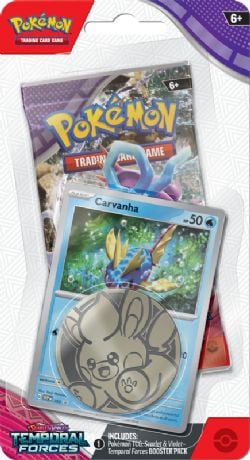 POKEMON -  TEMPORAL FORCES - CARVANHA CHECKLANE BLISTER PACK (ENGLISH) SV5 -  SCARLET AND VIOLET