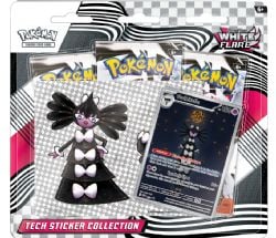 POKEMON -  WHITE FLARE - GOTHITELLE TECH STICKER COLLECTION -3 PACKS BLISTER (ENGLISH) SV10.5 -  SCARLET & VIOLET