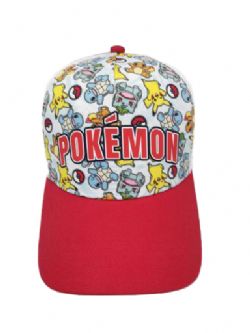 POKEMON -  WHITE YOUTH CAP WITH STARTERS