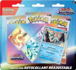 POKEMON -  ÉVOLUTIONS PRISMATIQUES - GIVRALI COLLECTION AUTOCOLLANT - BLISTER DE 3 PAQUETS (FRENCH) ***LIMIT OF 1 ITEM PER CUSTOMER*** SV8.5 -  ÉCARLATE & VIOLET