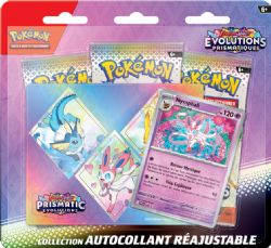 POKEMON -  ÉVOLUTIONS PRISMATIQUES - NYMPHALI COLLECTION AUTOCOLLANT - BLISTER DE 3 PAQUETS (FRENCH)***LIMIT OF 1 ITEM PER CUSTOMER*** SV8.5 -  ÉCARLATE & VIOLET