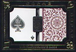 POKER SIZE PLAYING CARDS -  1546 BURGUNDY AND GREEN (REGULAR INDEX)