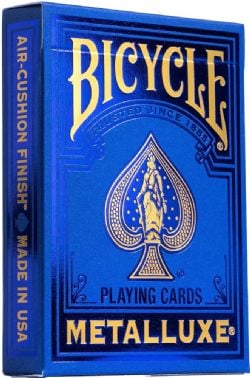 POKER SIZE PLAYING CARDS -  BICYCLE - BLUE -  METALLUXE