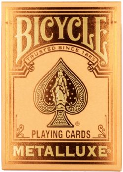 POKER SIZE PLAYING CARDS -  BICYCLE - ORANGE -  METALLUXE