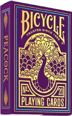POKER SIZE PLAYING CARDS -  BICYCLE - PURPLE PEACOCK