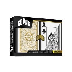 POKER SIZE PLAYING CARDS -  BLACK AND GOLD (JUMBO)
