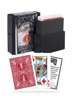 POKER SIZE PLAYING CARDS -  PRESTIGE - RED