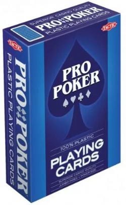 POKER SIZE PLAYING CARDS -  PRO POKER - PLASTIC CARDS - BLUE