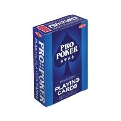 POKER SIZE PLAYING CARDS -  PRO POKER - PLASTIC CARDS - RED