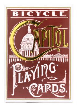POKER SIZE PLAYING CARDS -  RED CAPITOL DECK