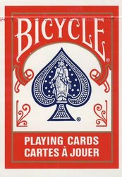 POKER SIZE PLAYING CARDS -  REGULAR INDEX (RED)