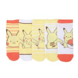 POKÉMON -  PIKACHU 5 PAIRS ANKLE SOCKS - WOMEN 5-10