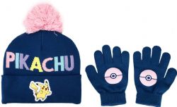 POKÉMON -  PIKACHU BLUE BEANIE WITH GLOVE