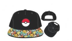 POKÉMON -  POKEBALL CHARACTERS AOP BLACK SNAPBACK