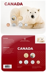 POLAR BEAR - COIN COLLECTION CARD -  2010 CANADIAN COINS
