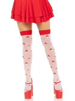 POLKA DOT MUSHROOM THIGH HIGHTS (ADULT - ONE SIZE)