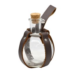 POTION -  POTION BOTTLE WITH HOLDER - BROWN - STEEL