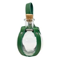 POTION -  POTION BOTTLE WITH HOLDER - GREEN - STEEL