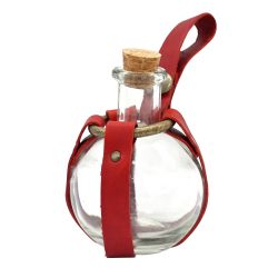 POTION -  POTION BOTTLE WITH HOLDER - RED - BRASS
