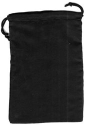POUCH -  MICROSUEDE CLOTH BAG BLACK (6