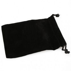 POUCH -  SMALL BLACK CLOTH BAG