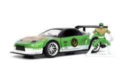 POWER RANGERS -  HONDA - 2002 NSX TYPE-R JAPAN SPEC WITH GREEN RANGER FIGURINE - 1/32 -  HOLLYWOOD RIDES