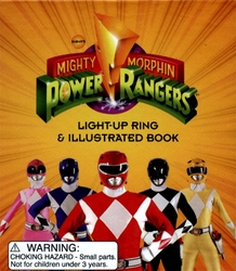 POWER RANGERS -  LIGHT-UP RING & ILLUSTRATED BOOK (ENGLISH V.) -  MINI-KIT