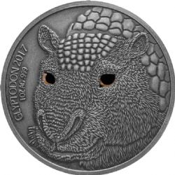 PREHISTORIC ANIMALS -  GLYPTODON MOTHER -  2017 COINS OF THE REPUBLIC OF BURKINA FASO