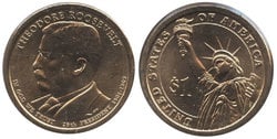 PRESIDENTIAL DOLLARS -  THEODORE ROOSEVELT (1901-1909) 