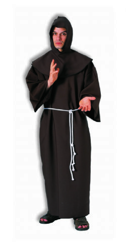 PRIESTS AND NUNS -  MONK ROBE - BROWN (ADULT - ONE SIZE)