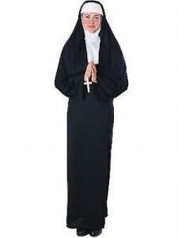 PRIESTS AND NUNS -  NUN COSTUME (ADULT - ONE SIZE UP TO 12)