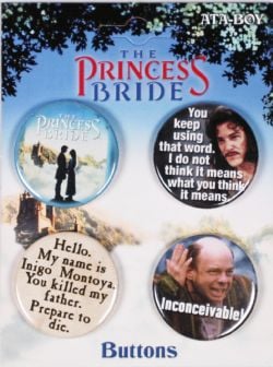 PRINCESS BRIDE -  4 BUTTONS SET 01