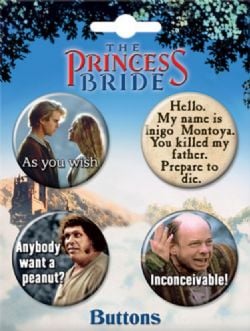 PRINCESS BRIDE -  4 BUTTONS SET - ROUND 01