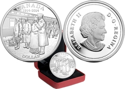 PROOF DOLLARS -  100TH ANNIVERSARY OF THE DECLARATION OF THE FIRST WORLD WAR -  2014 CANADIAN COINS 44