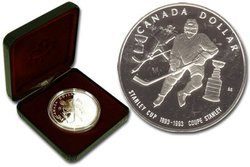 PROOF DOLLARS -  100TH ANNIVERSARY OF THE STANLEY CUP -  1993 CANADIAN COINS 23