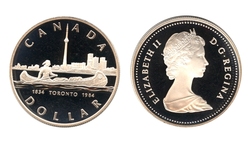 PROOF DOLLARS -  150TH ANNIVERSARY OF THE INCORPORATION OF THE CITY OF TORONTO IN 1834 -  1984 CANADIAN COINS 14