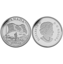 PROOF DOLLARS -  50TH ANNIVERSARY OF THE CANADIAN FLAG -  2015 CANADIAN COINS 45